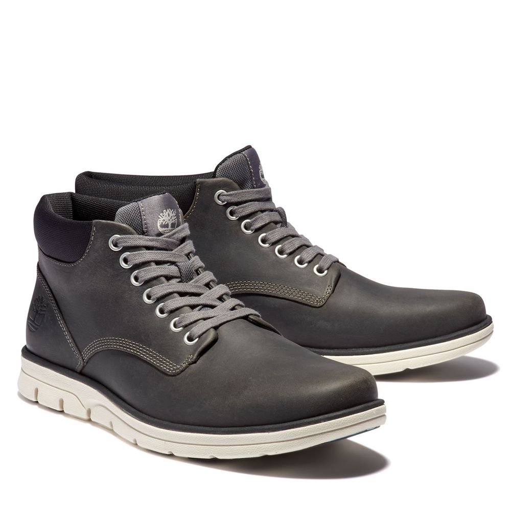 Timberland Mens Chukka Boots Bradstreet Leather Sneaker - Dark Grey - India IV6539087